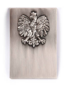 Metalowa odznaka z orłem